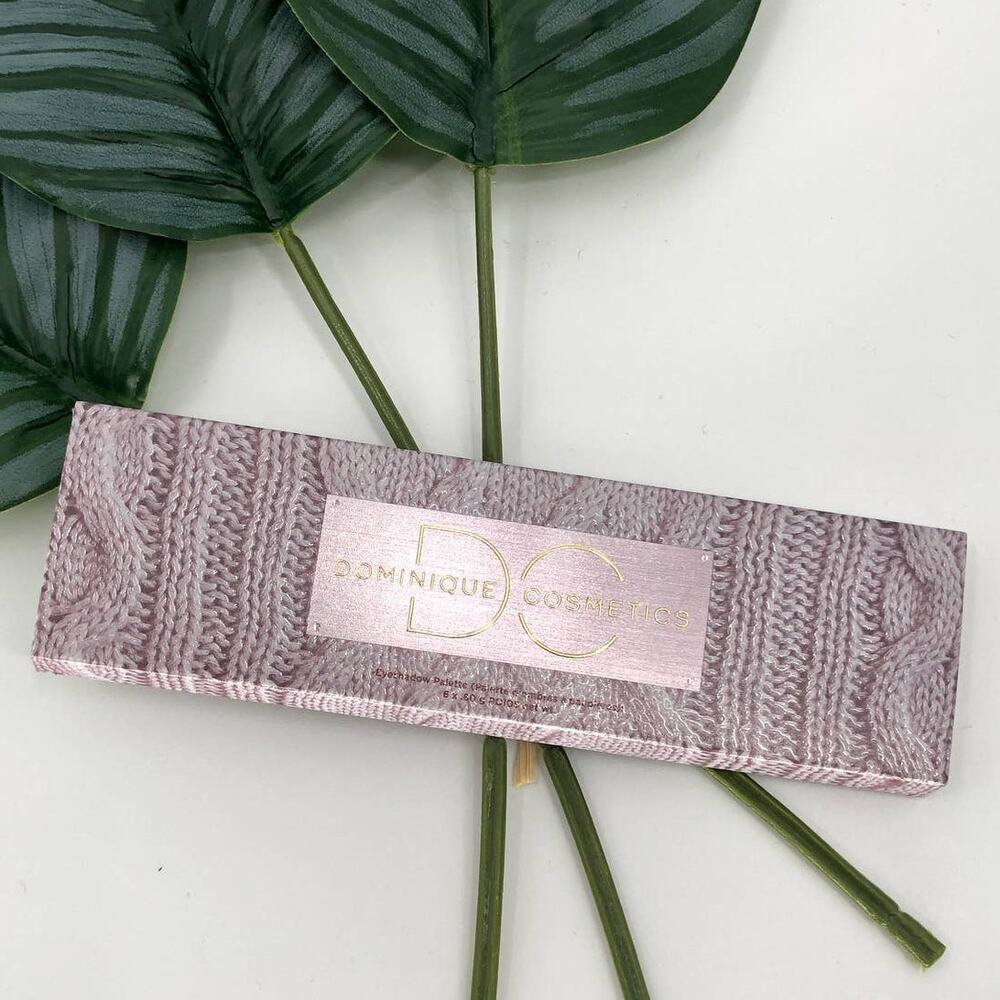 Dominique Cosmetics Green Pink Sweater Weather 6 Shade Eyeshadow Palette Makeup